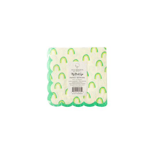 St Patricks Day Boho Rainbow Cocktail Napkins | EnFete Party
