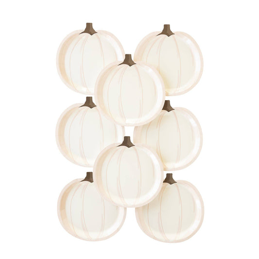 White Pumpkin Paper Plate