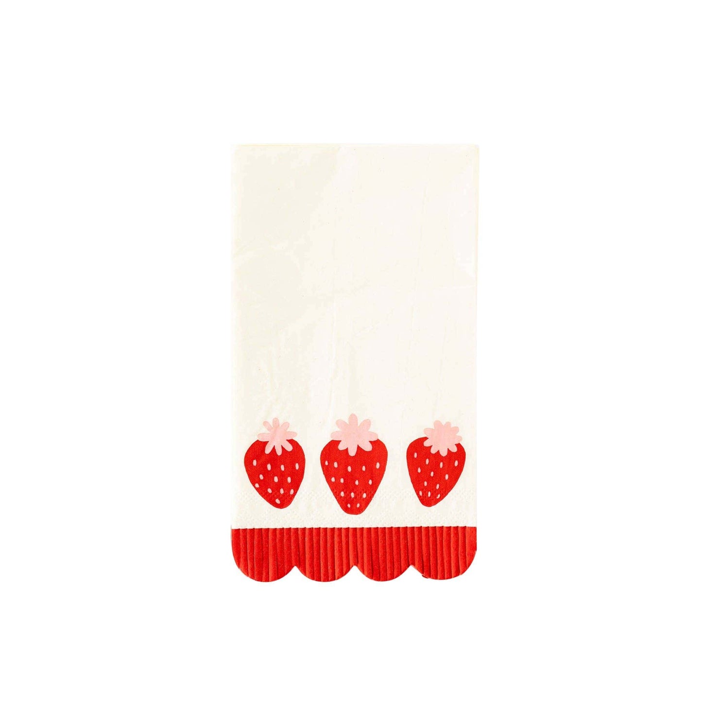 Berry Fringe Scallop Guest Towel