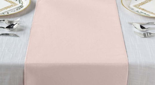 Blush Table Runner 12x108 Inch - for Weddings, Bridal Showers & Baby Showers