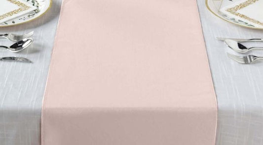 Blush Table Runner 12x108 Inch - for Weddings, Bridal Showers & Baby Showers | EnFete Party