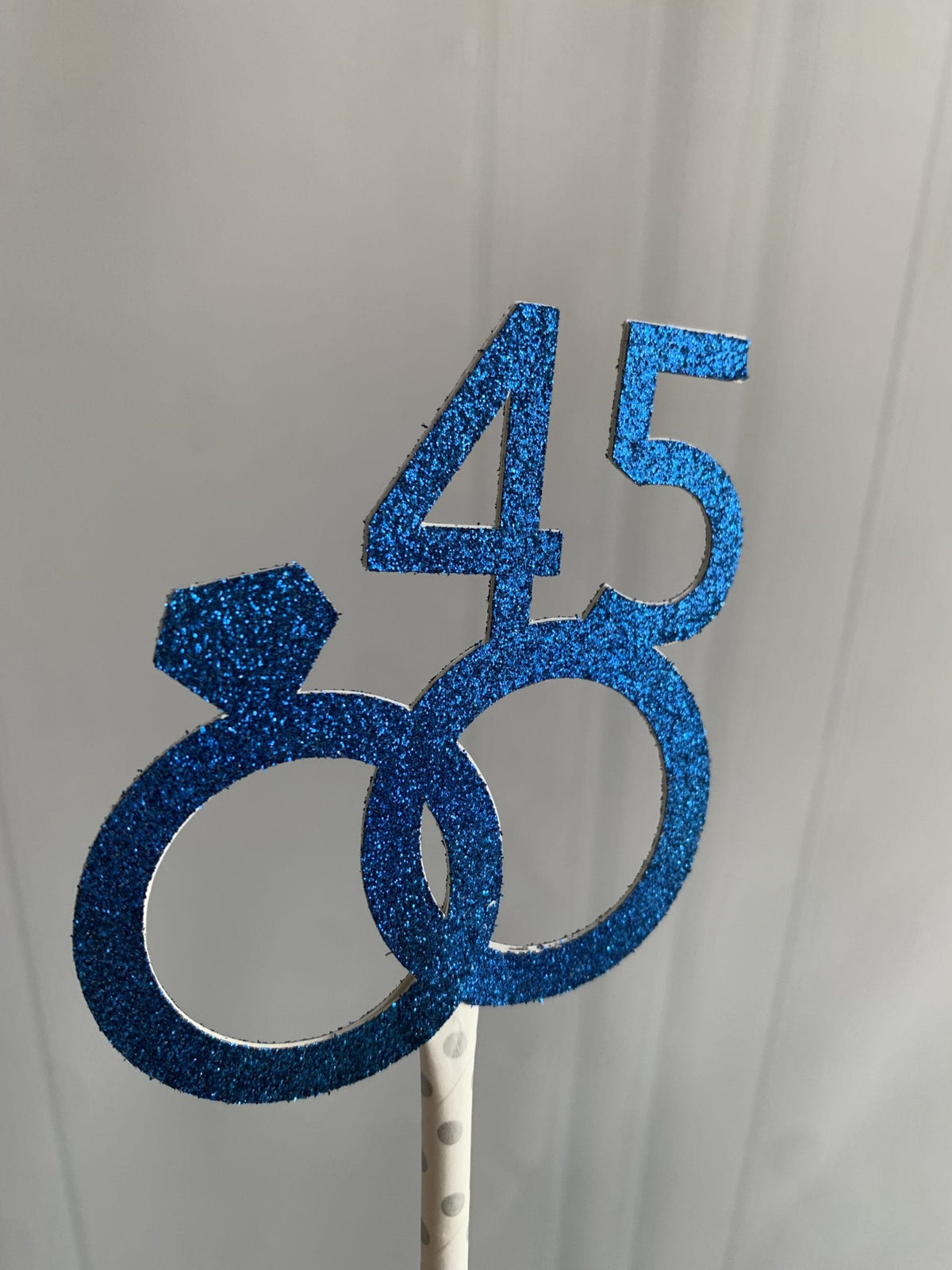 45th Anniversary Blue Cake Topper | EnFete Party