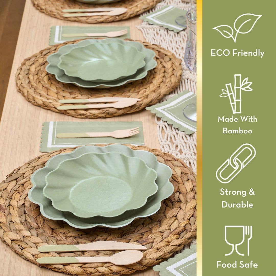 Sage Compostable Dinner Plate | EnFete Party