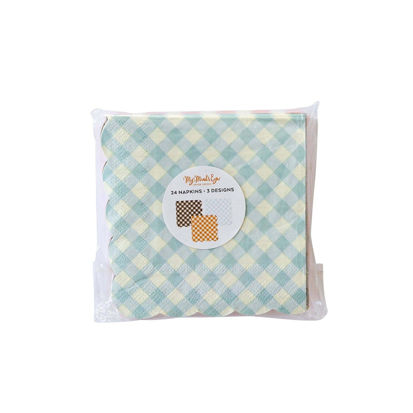 Harvest Gingham Cocktail Napkins