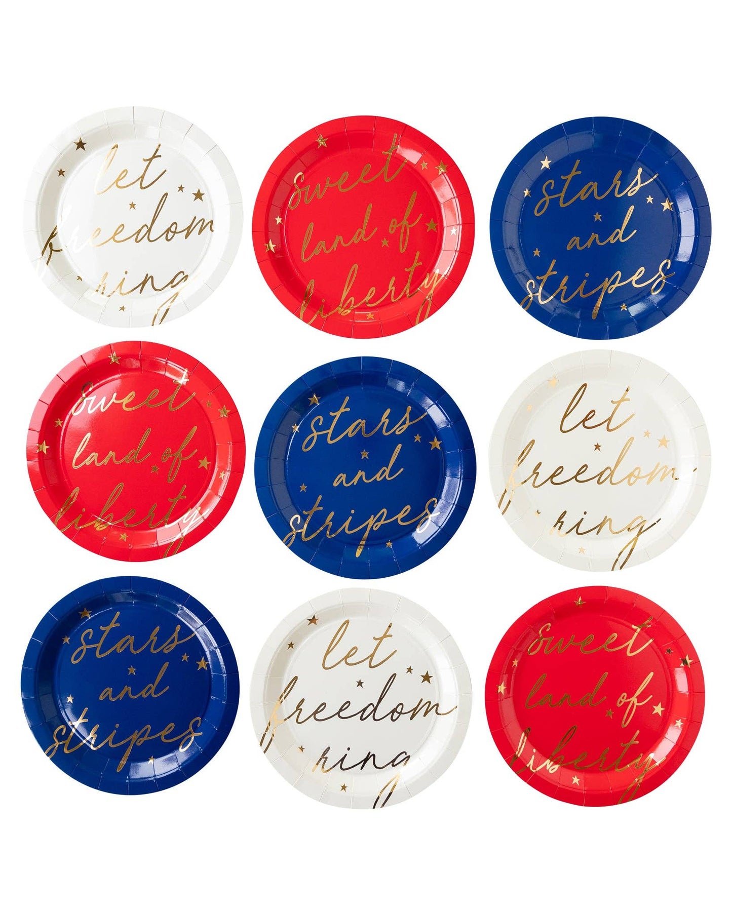 Americana Script Paper Plate Set | EnFete Party