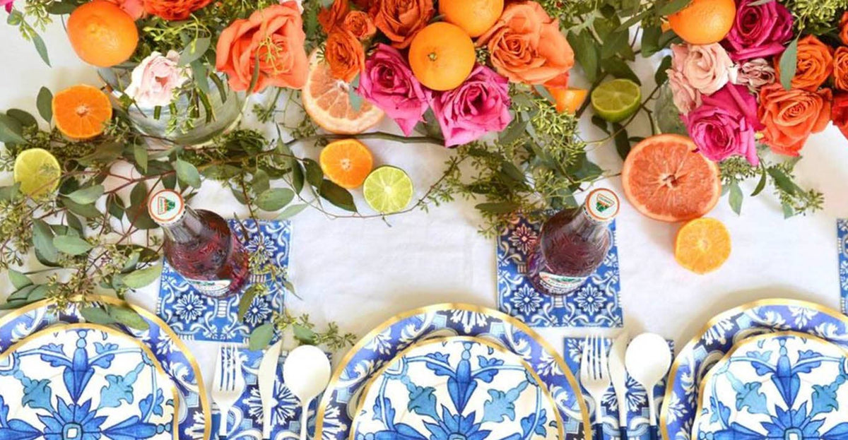 Moroccan Blue Dessert Bowls - Set of 8 | EnFete Party