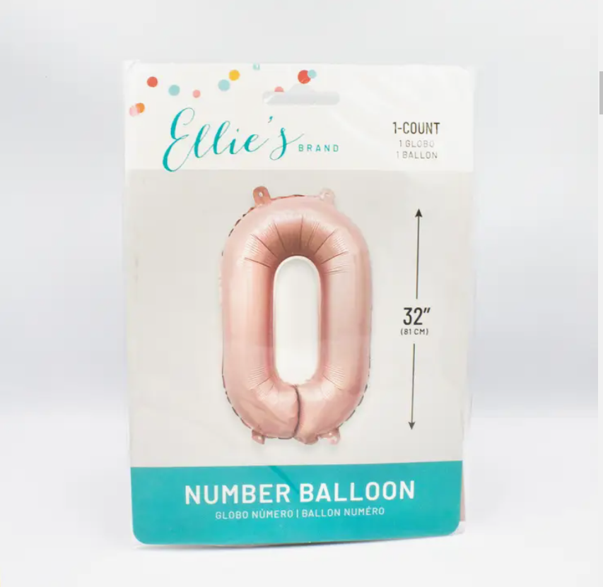 Matte Blush Pink Number 1 Balloon - 32 Inch Foil Mylar Birthday Party Decoration