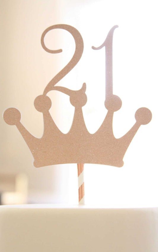 21st Birthday Crown Topper