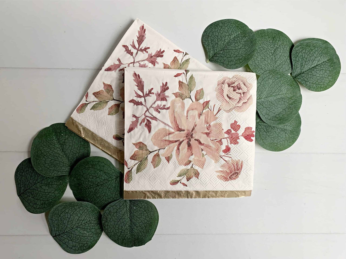 Moody Fall Floral Cocktail Napkins - Set of 20