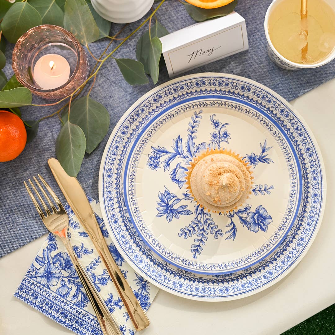 French Blue Toile Cocktail Napkins | EnFete Party