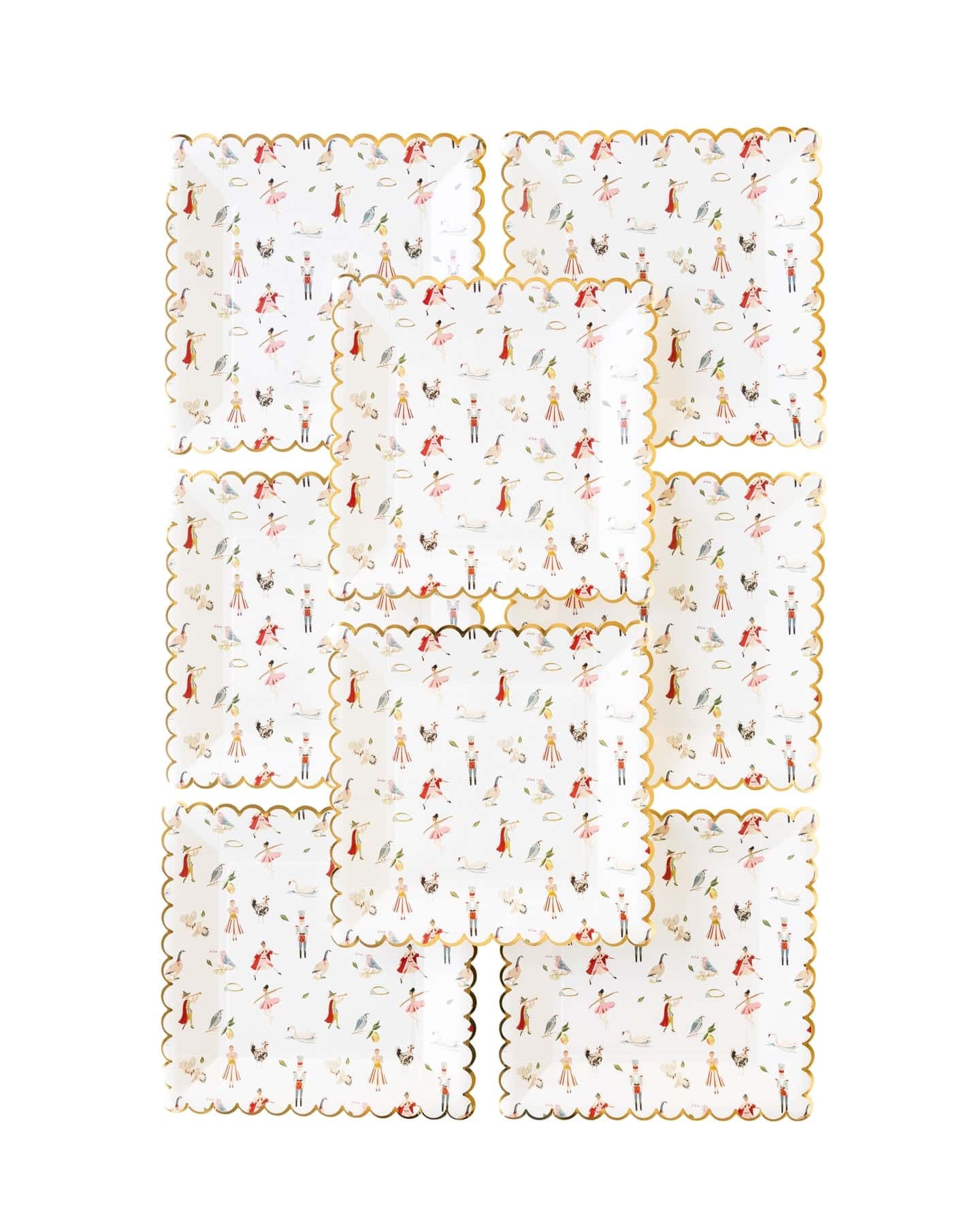 12 Days of Christmas Square Plates