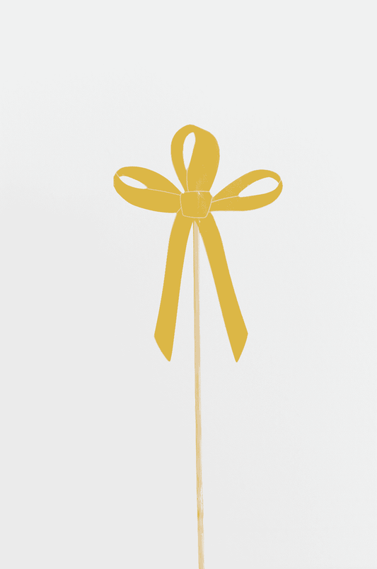 Tying the Knot Bow Cake Toppers Set