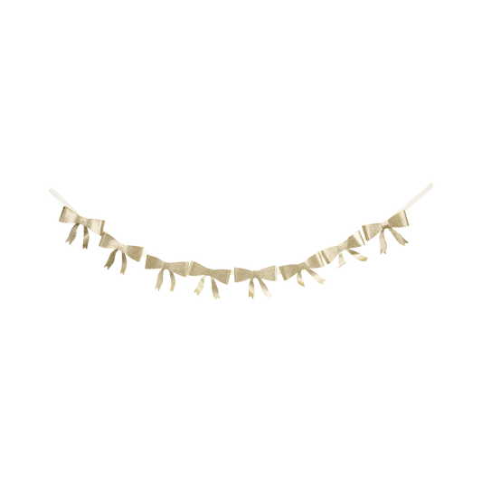 Gold Glitter Bow Garland | EnFete Party
