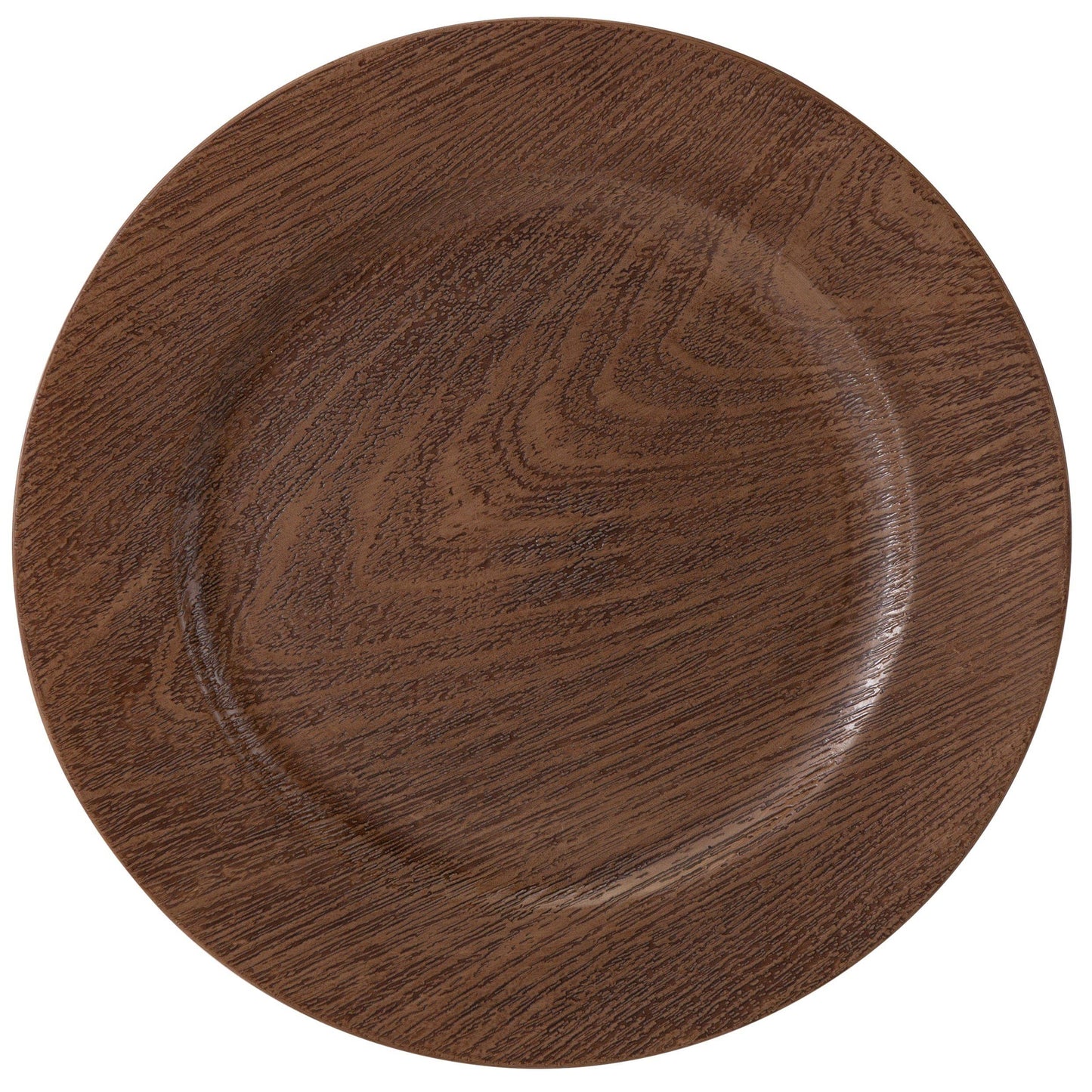 Walnut Wood Look Wedding Charger