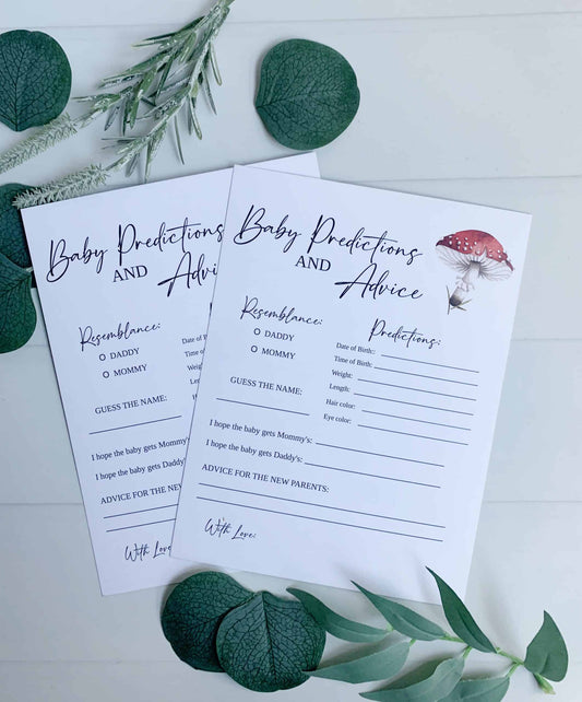 Woodland Baby Shower Advice Card