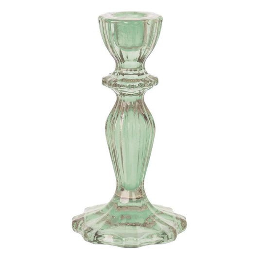 Sage Green Glass Candleholder - Elegant Wedding & Baby Shower Centerpiece Decor | EnFete Party
