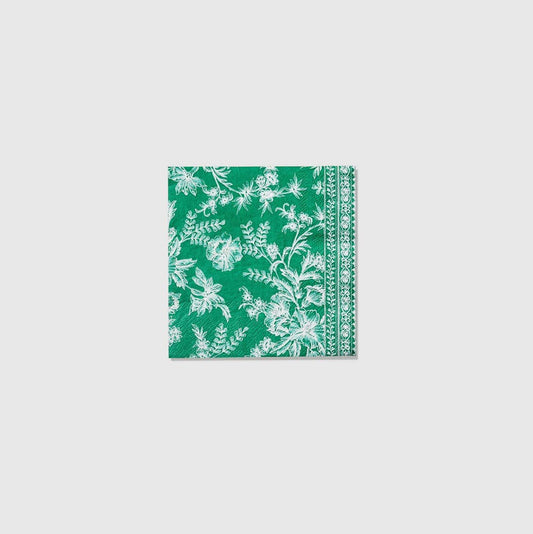 Emerald Toile Cocktail Napkins | EnFete Party