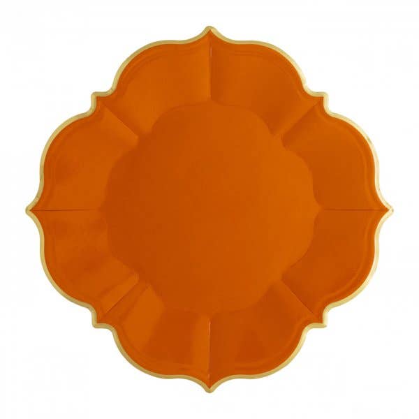 Terracotta Scalloped Luncheon Plates