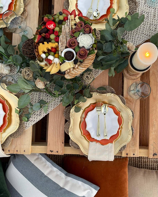 Terracotta Scalloped Luncheon Plates