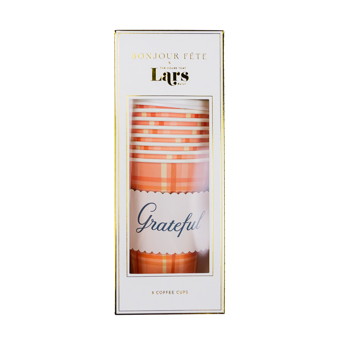Harvest Plaid Grateful Coffee To Go Cups