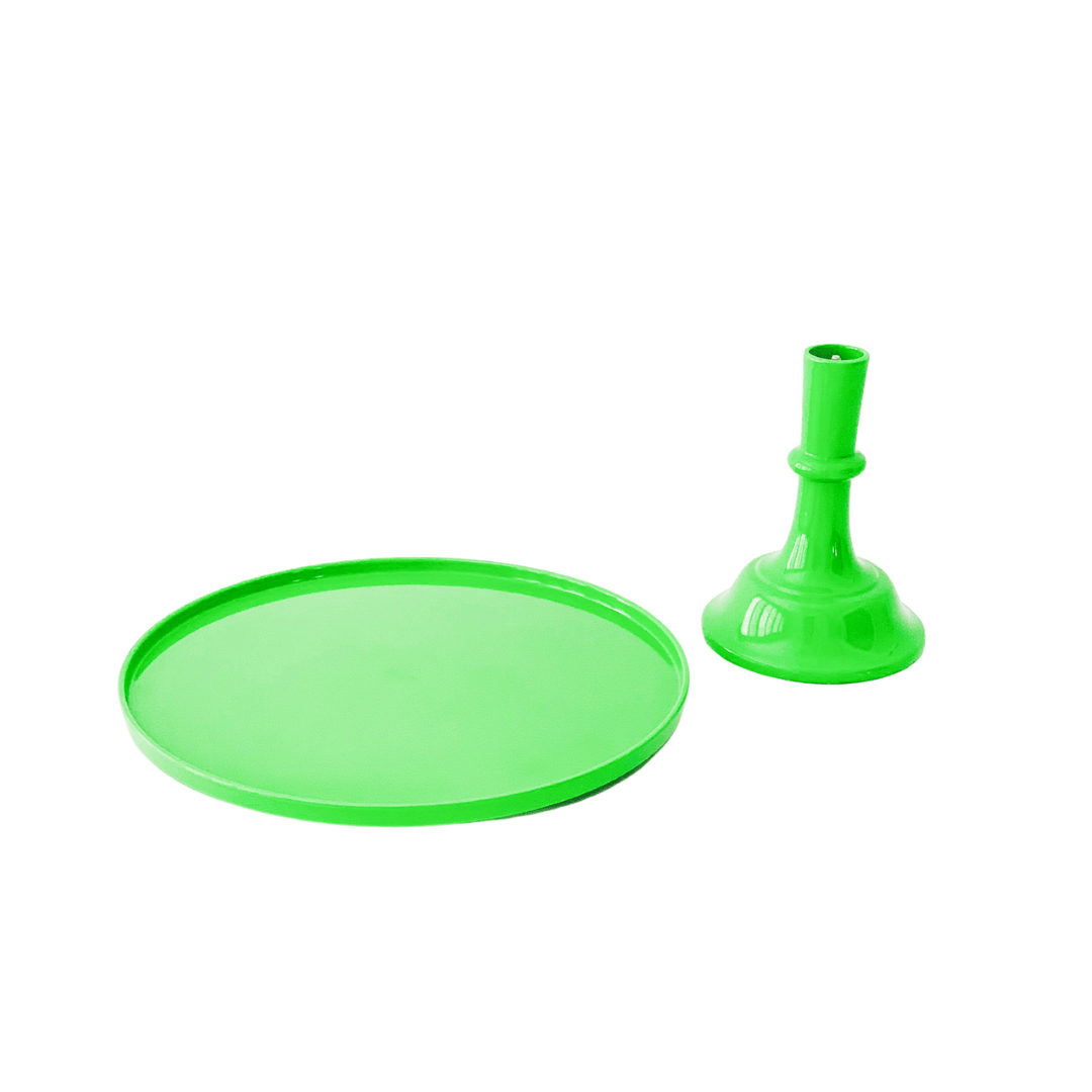 Bright Kelly Green Melamine Pedestal Cake Stand | Cupcake & Dessert Display | EnFete Party