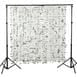 Silver Floral Backdrop Curtain - Photo Booth Background for Weddings & Parties (6ft x 5.75ft) | EnFete Party