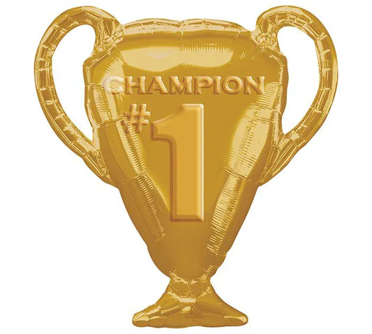 Gold Trophy Balloon 28 Inch - Kentucky Derby Football Sports Party Balloon | EnFete Party