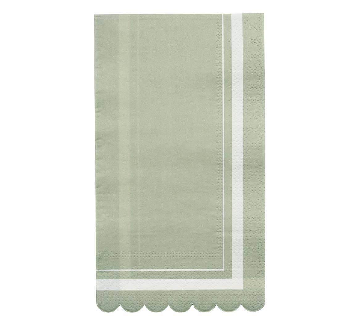 Sage Scalloped Edge Dinner Napkin