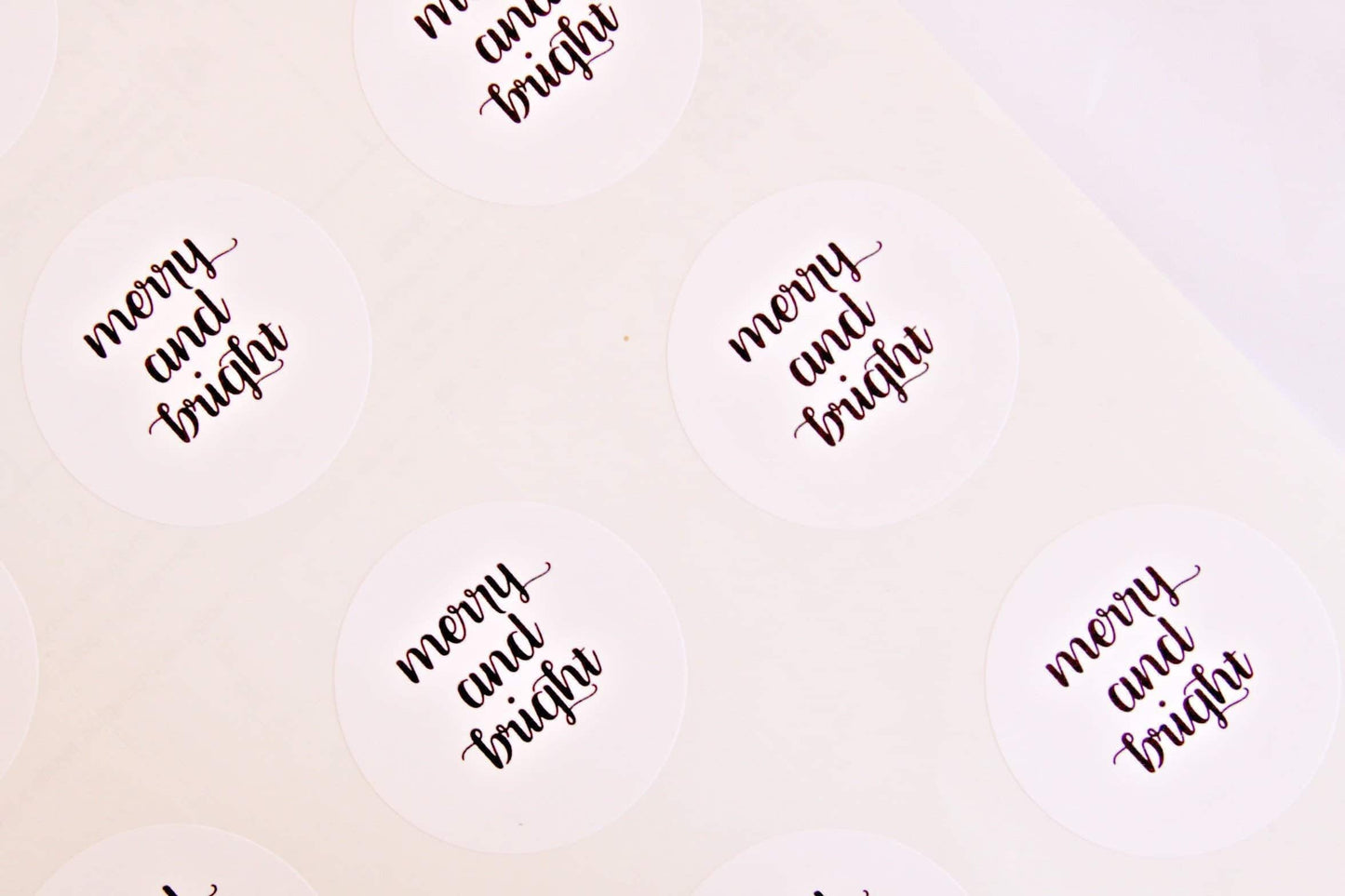 Merry and Bright Christmas Card Seals