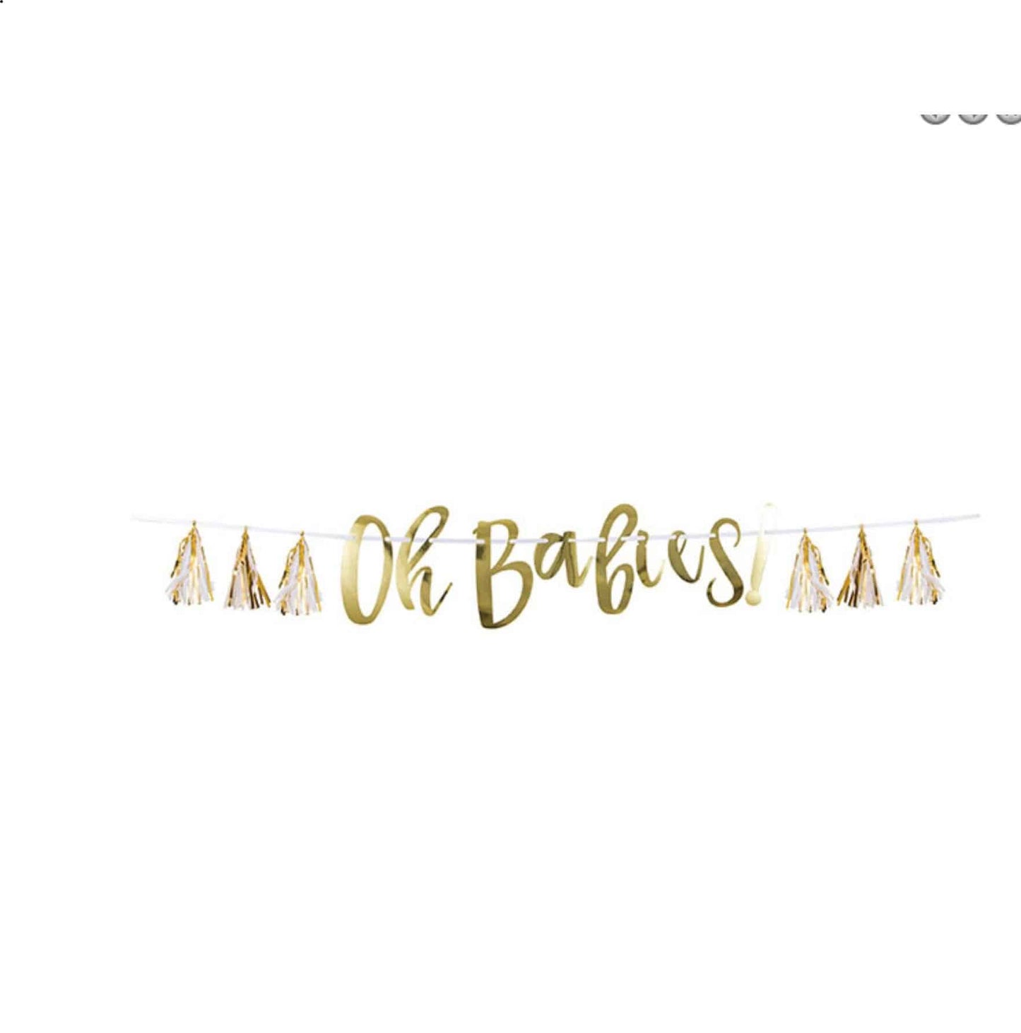 Oh Babies Banner in Gold