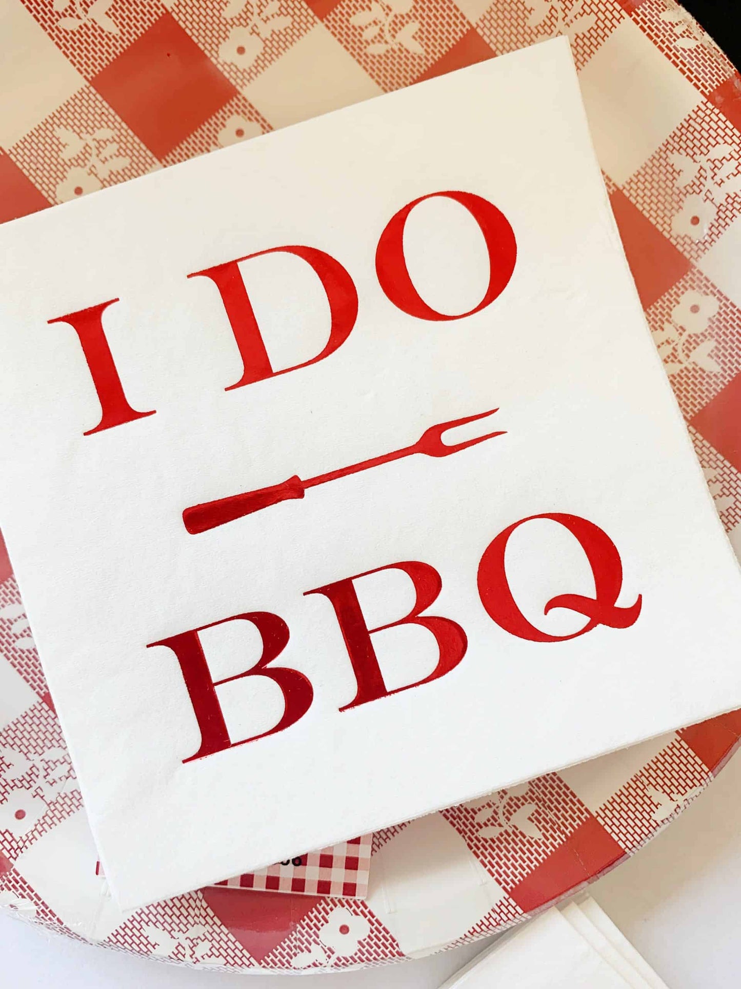 I Do BBQ Beverage Napkins