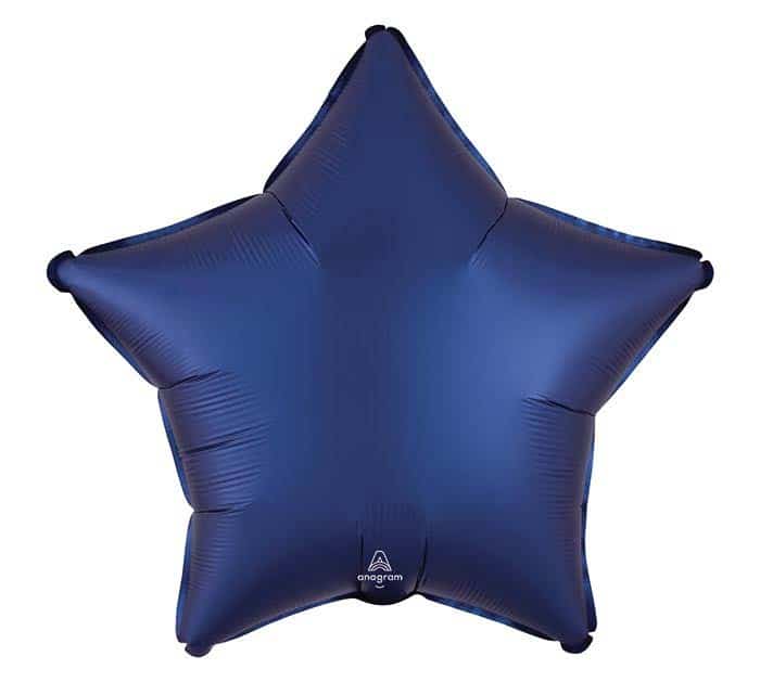 Navy Star Balloon - Satin Foil 19 Inch