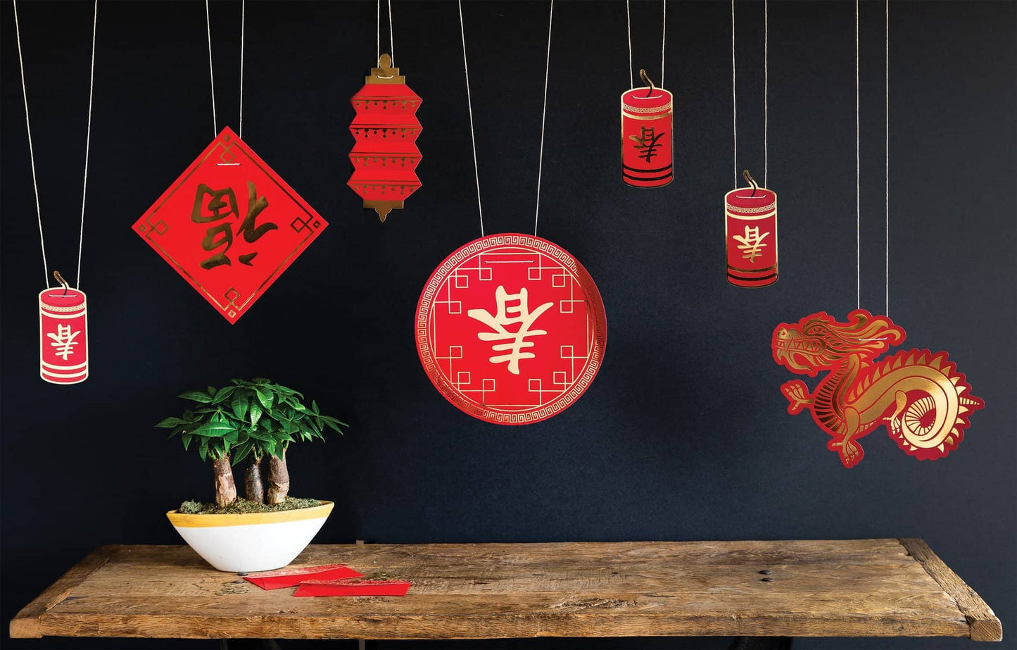 Chinese New Year Symbols Banner