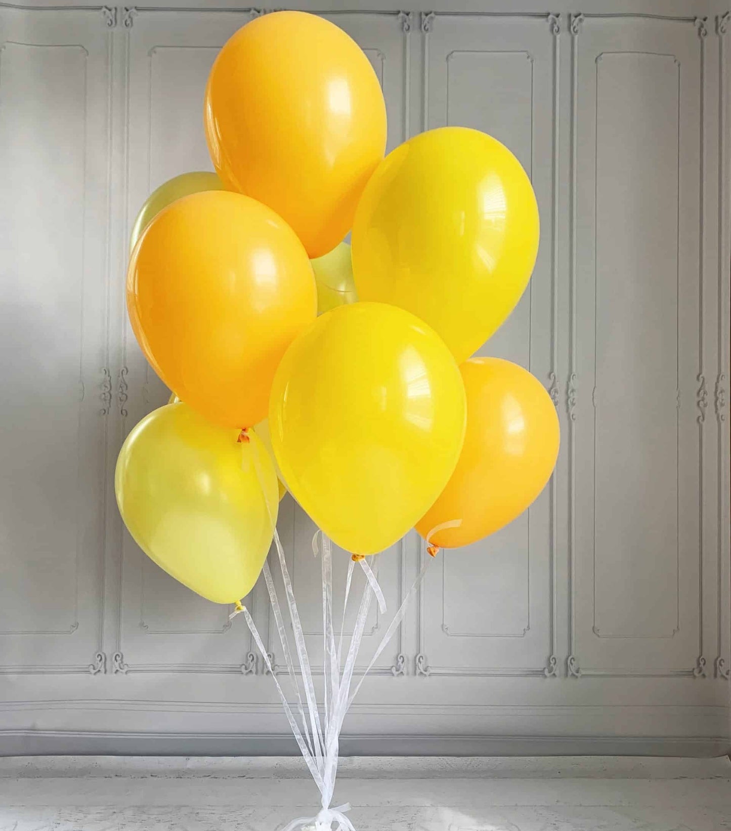 Lemon Yellow Balloon Bouquet - perfect for a honey bee or her main squeeze lemon bridal shower.
