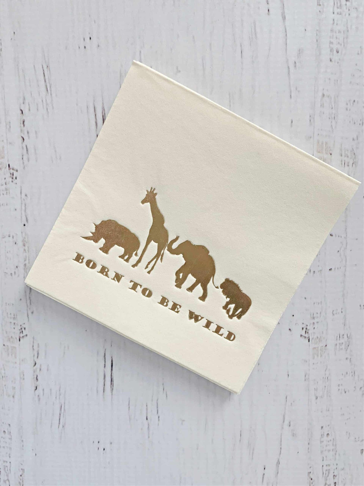 Safari Baby Animals cocktail napkins born to be wild