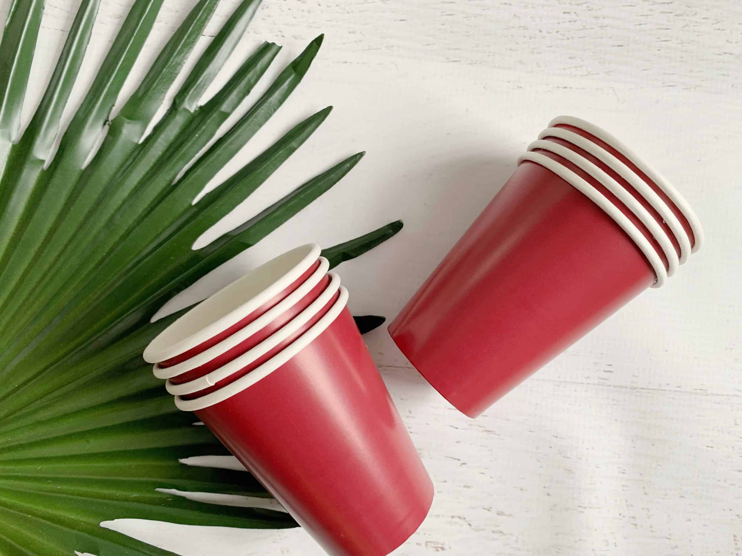 Burgundy Paper Hot and Cold Cups