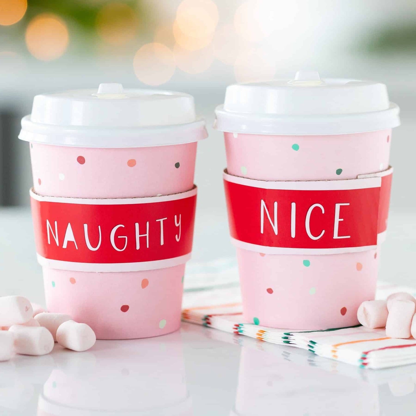 Naughty Or Nice Coffee To Go Cups