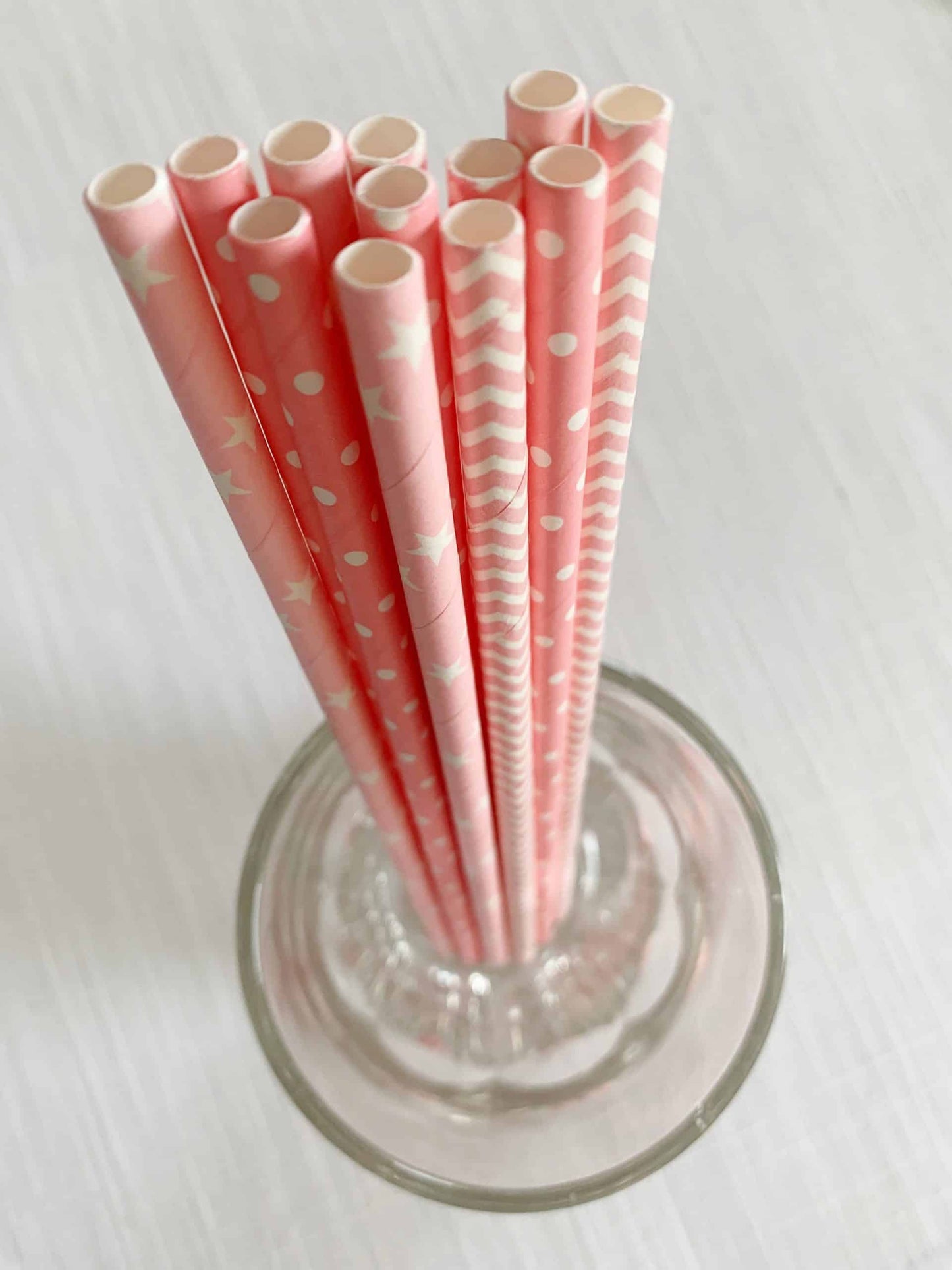Pink Dot & Stars Straws