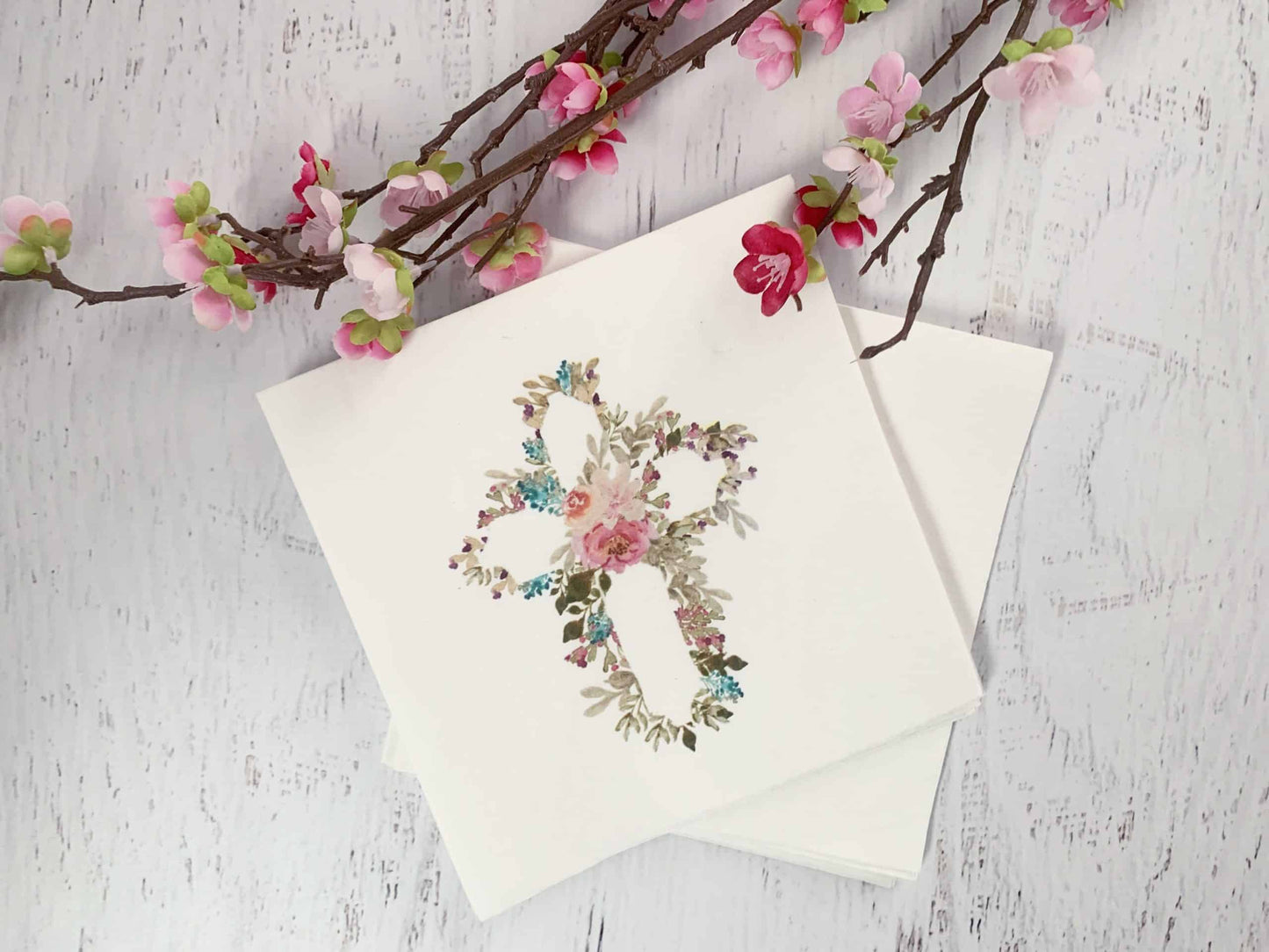 Cross Luncheon Napkins - Easter Communion Christening