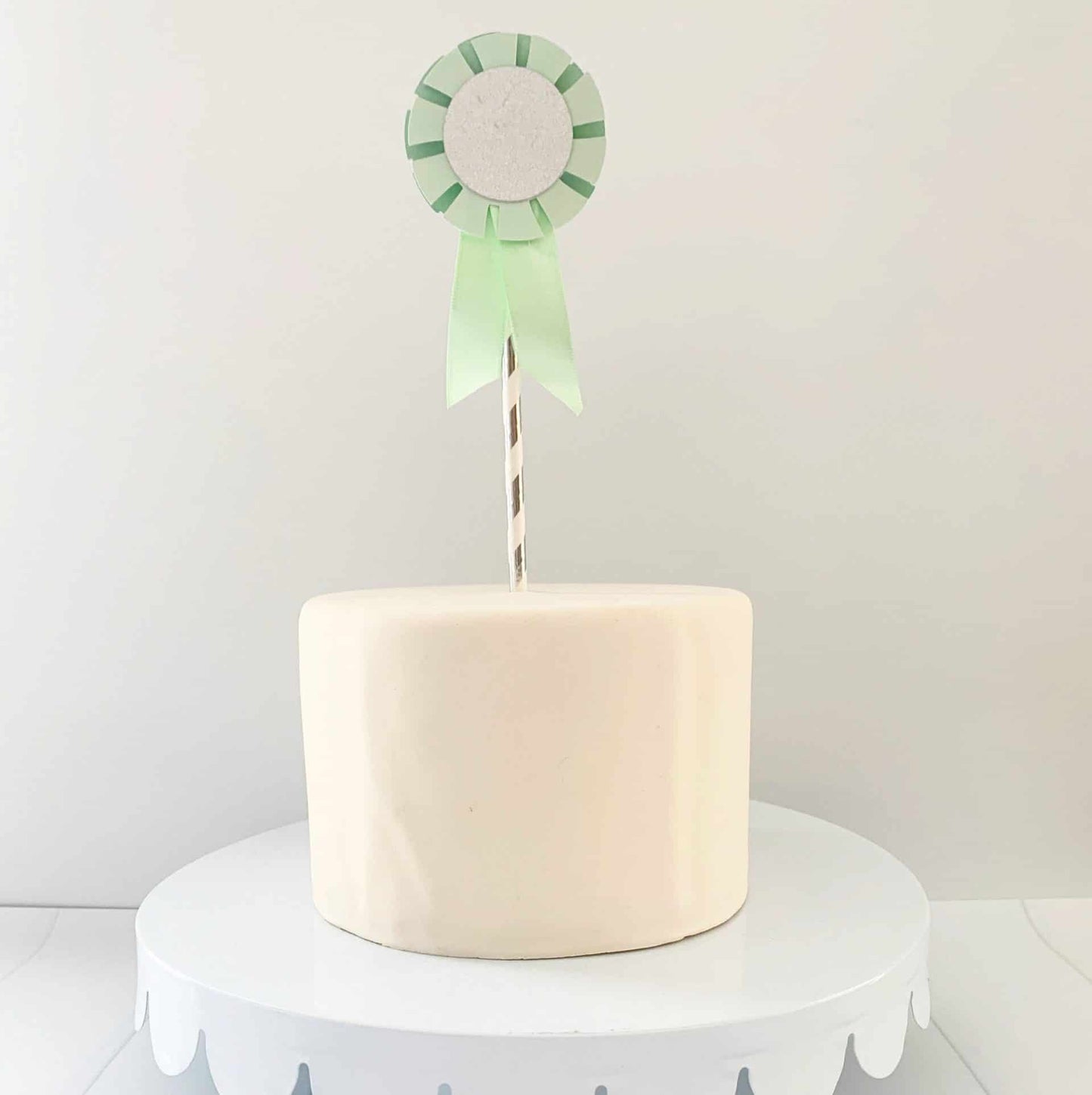 Mint Green Derby Party Cake Topper