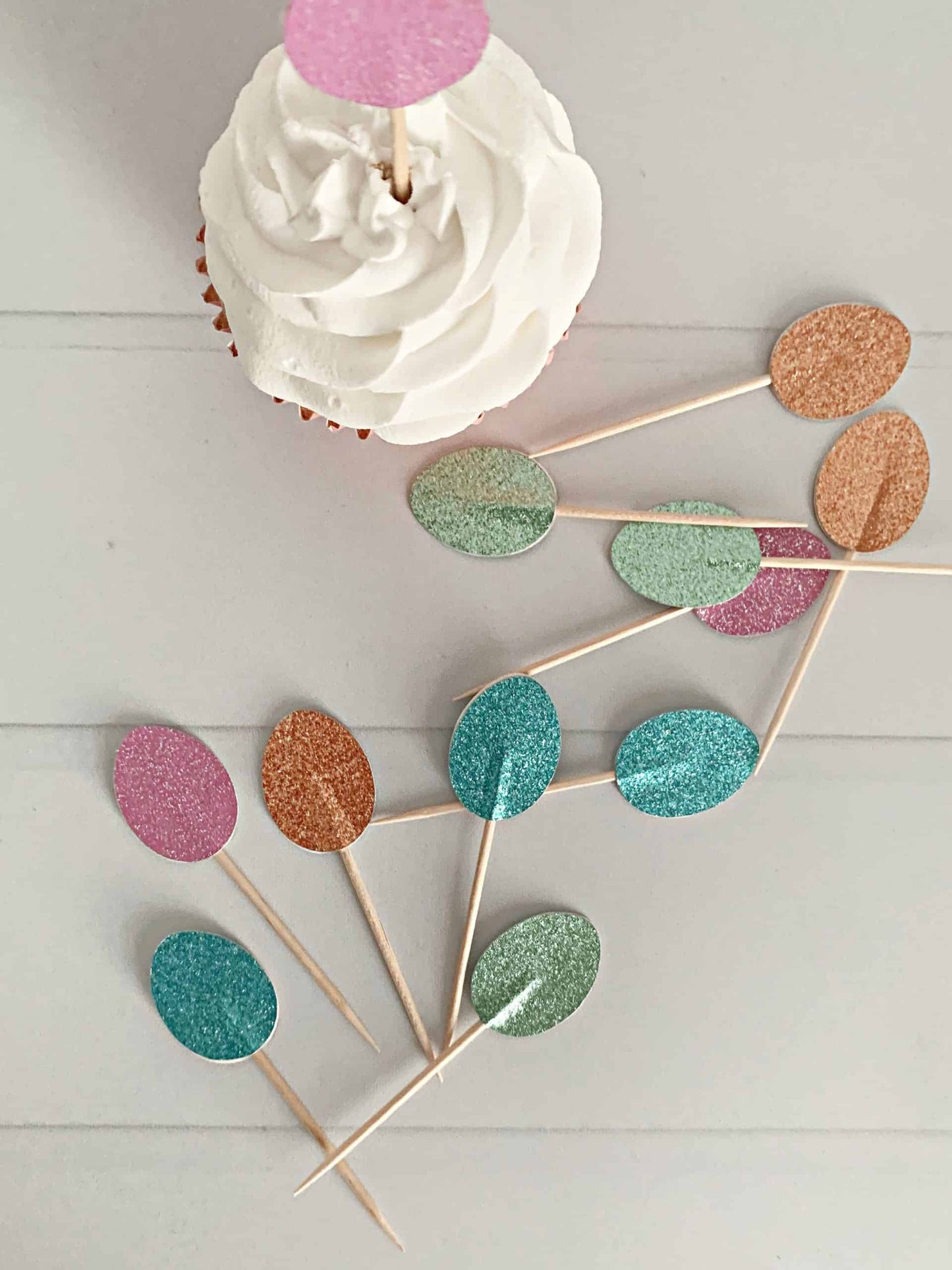 Glitter Easter Egg Toppers