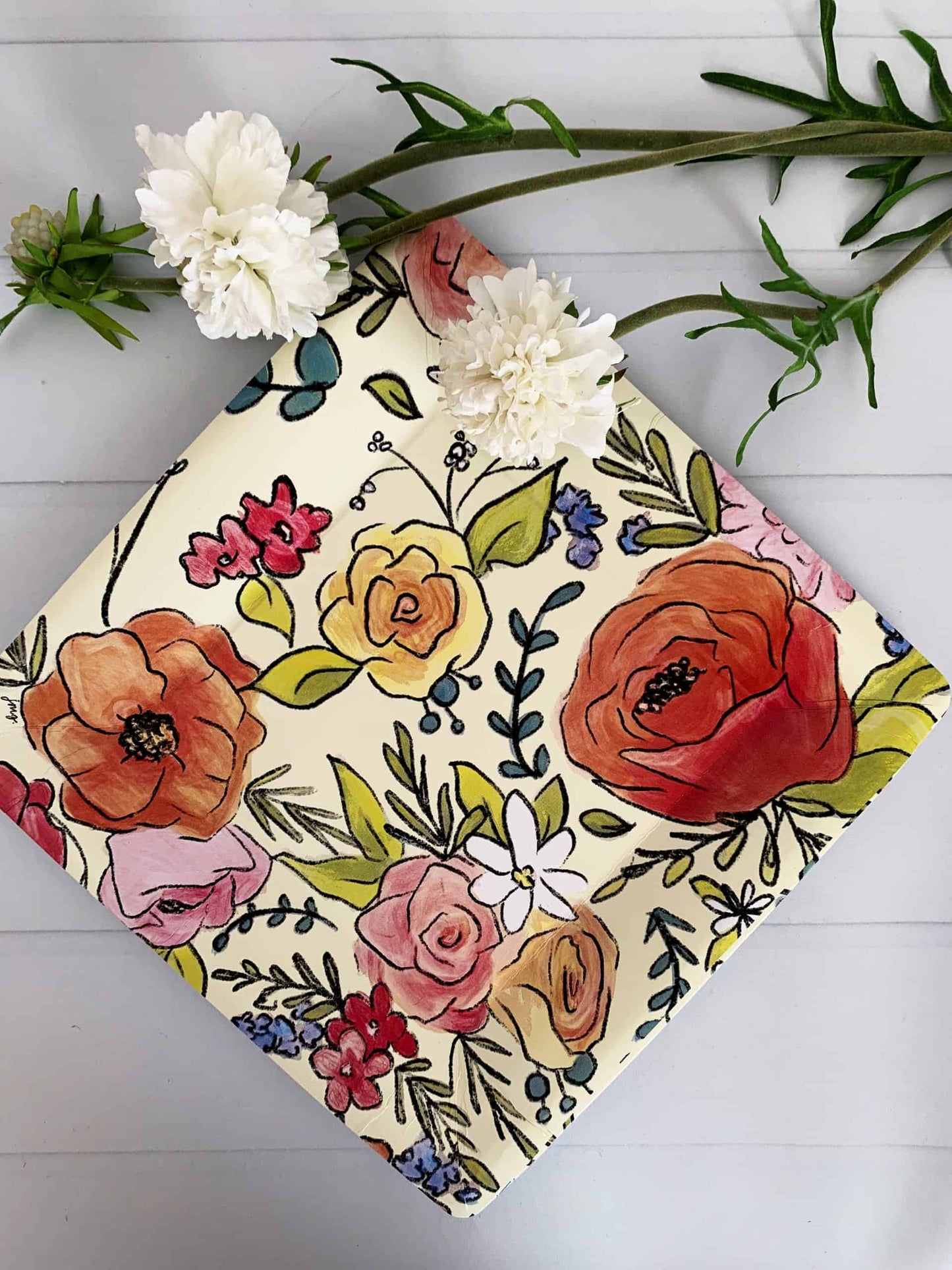 Floral Paper Dinner Plates