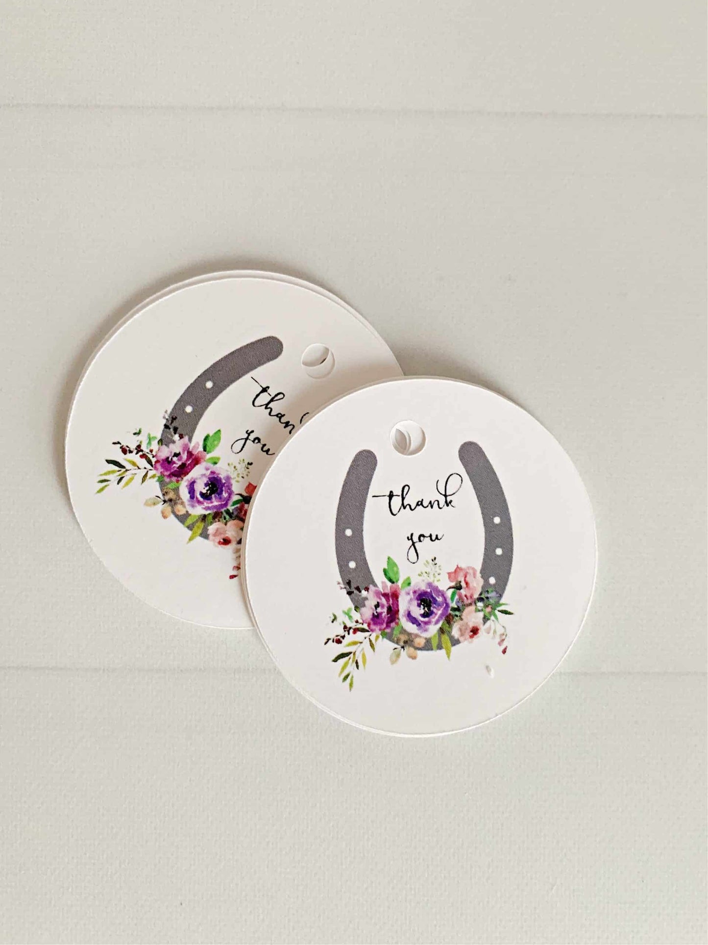 Thank You Tags - Derby Purple Roses