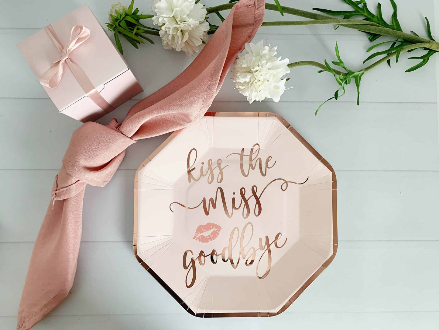 Kiss the Miss Goodbye Plates