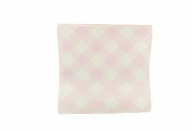 Pink Plaid Paper Table Runner