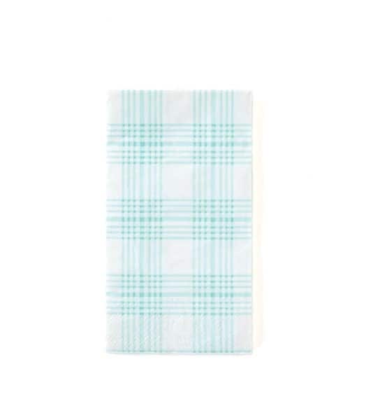 Blue Plaid Paper Dinner Napkins