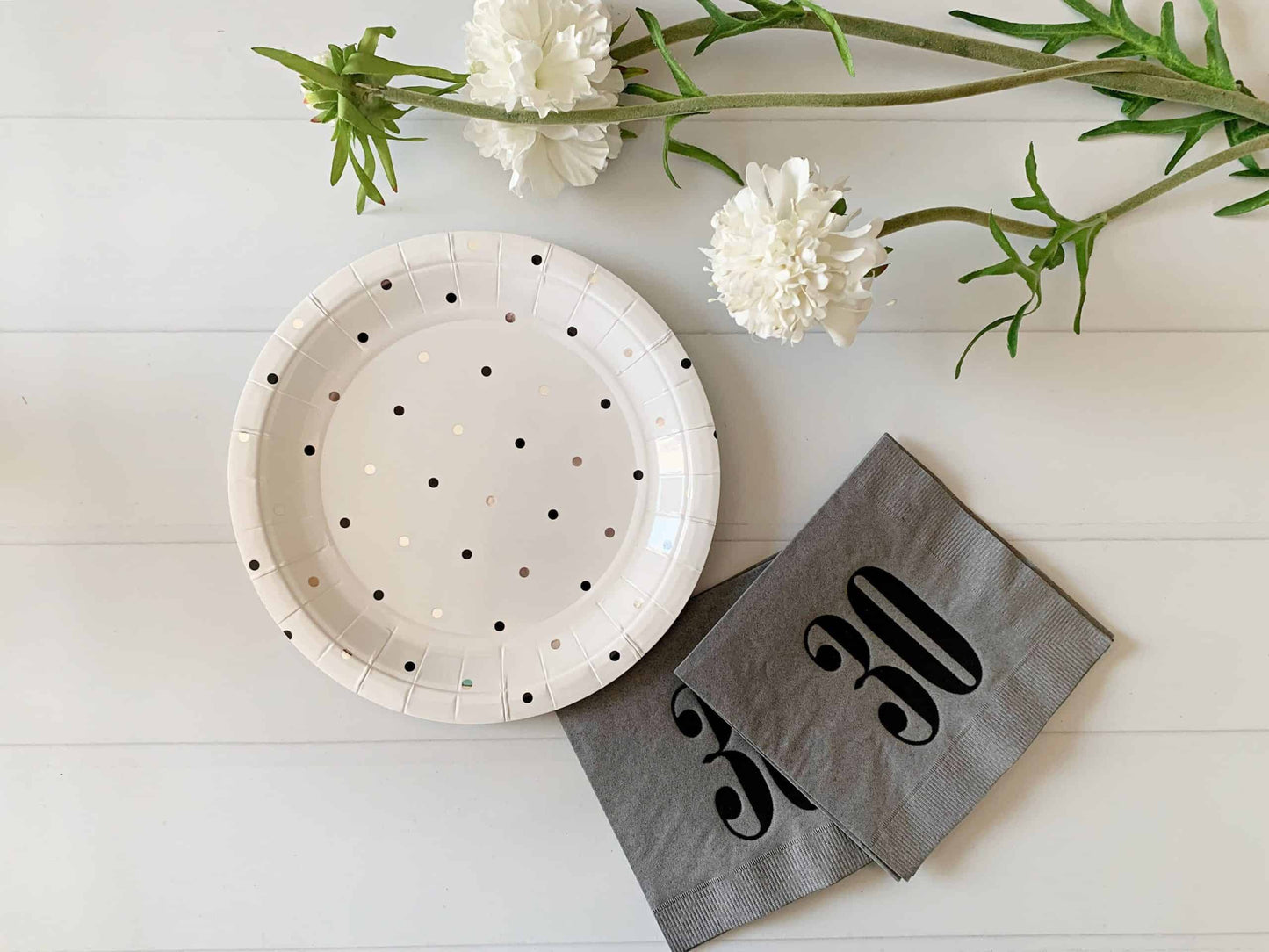 Silver & Black Dessert Plates