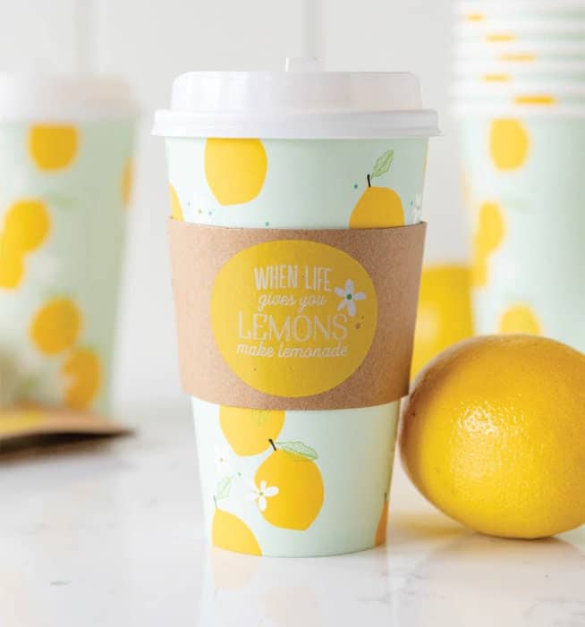 Lemon Party Coffee Cups