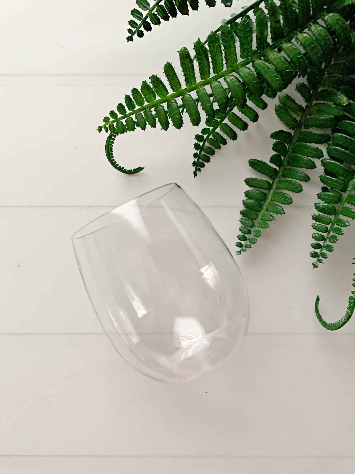 Clear Stemless Wine Glasses - 12oz