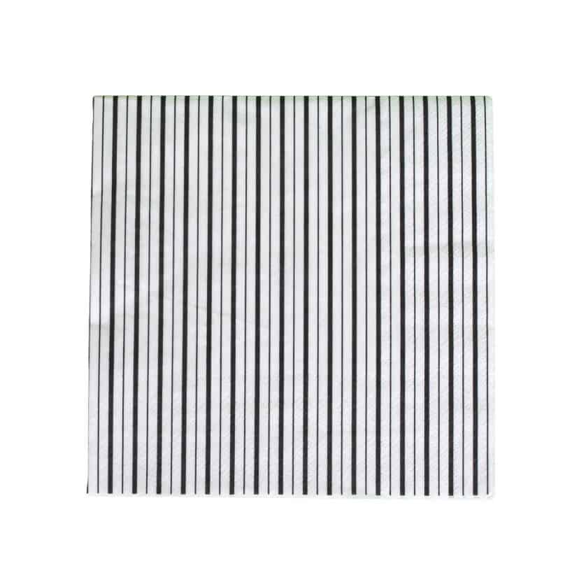 Black and White Striped Napkins